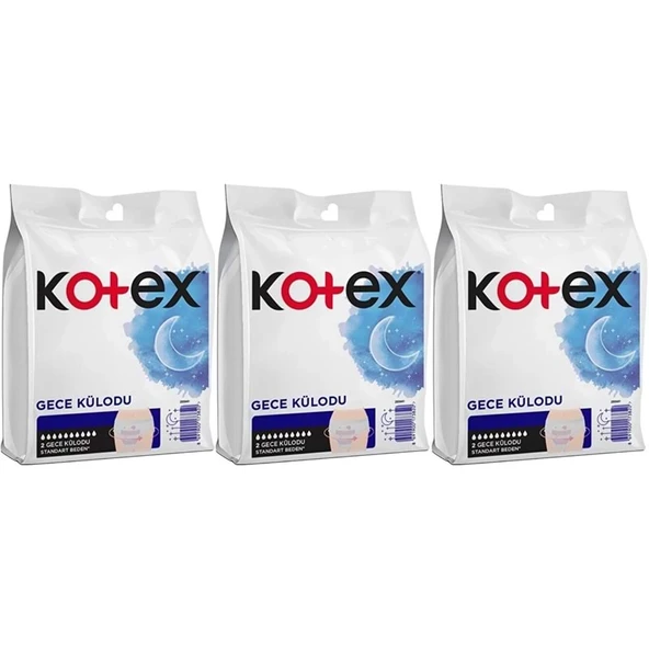 Kotex Gece Külodu / Külot Standart Beden Yoğun ReGl Dönemine Özel 6 Lı Set 3PK*2 ürün görseli 1
