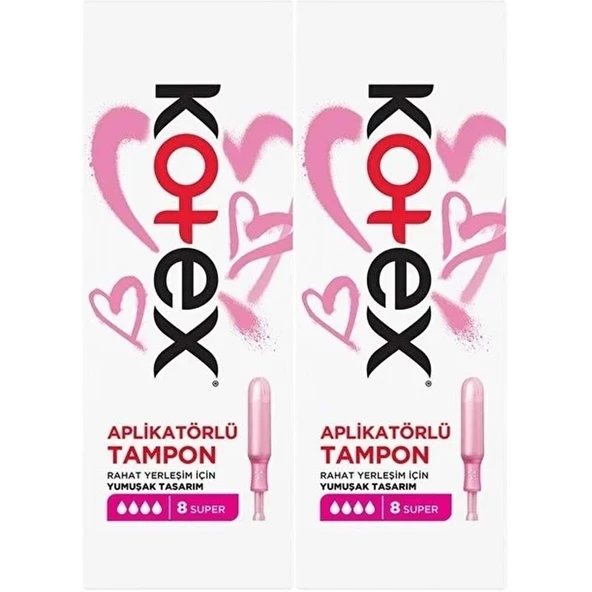 Kotex Aplikatörlü Tampon Süper 16 Lı Set (2PK*8) ürün görseli 1