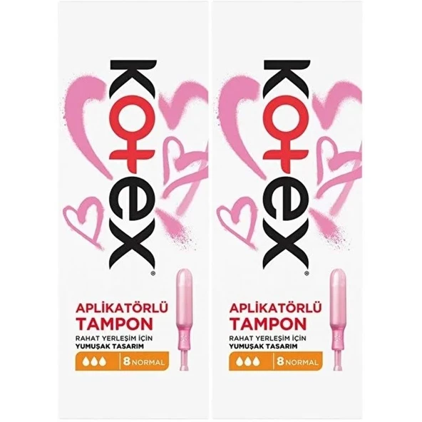 Kotex Aplikatörlü Tampon Normal 16 Lı Set (2PK*8) ürün görseli 1