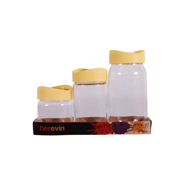 Herevin 149378-482 Kavanoz Seti 3'lü (425-660-1000 ml) ürün görseli 1