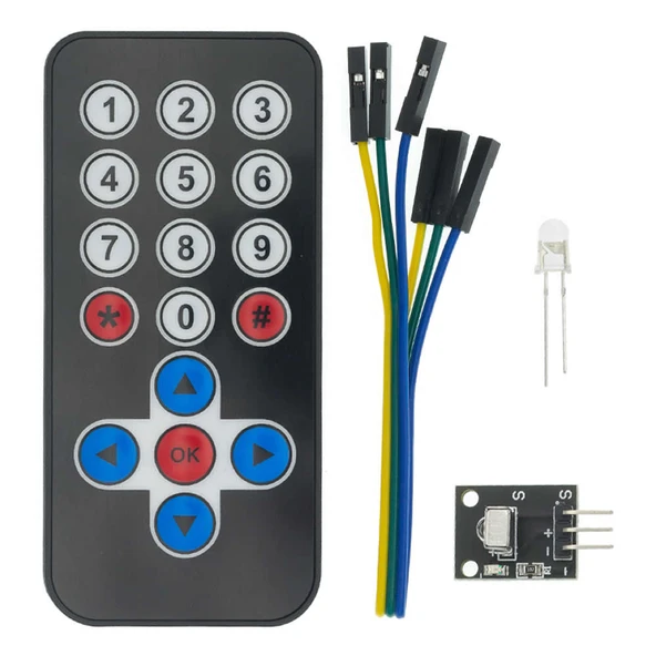 IR Alıcı Verici Kumanda Seti Kızıl Ötesi Kablosuz Uzaktan Alıcı Verici Ky-022 Receiver Televizyon Uydu Alıcı Klima Kontrol 1838 IR Led HX1838 ürün görseli 1