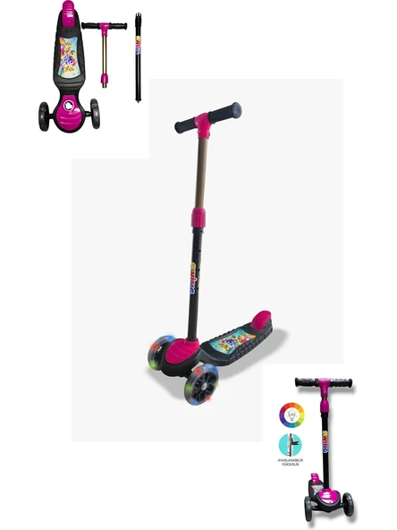 Swing Scooter Işıklı - Pembe (Kutulu) - Resim 6