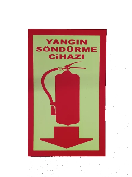 Yangın Söndürme Tüpü Uyarı Levhası Dakota Malzeme Üzerine Serigrafi Fosforlu Baskılı ürün görseli 1