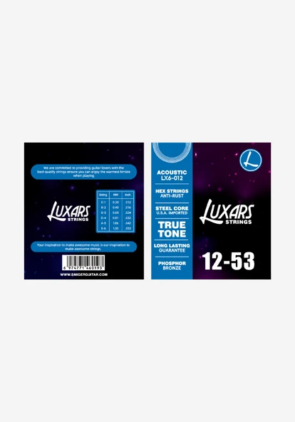LUXARS AKUSTİK GİTAR TELİ LX6 12-53 ürün görseli 1
