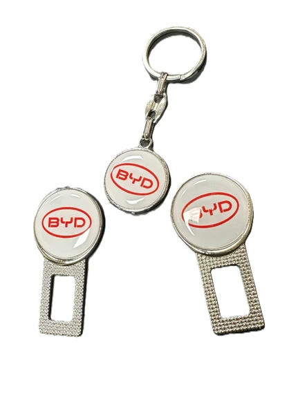 BYD Uyumlu İkaz Ses Metal Toka 2 Adet Anahtarlık 1 adet ürün görseli 1