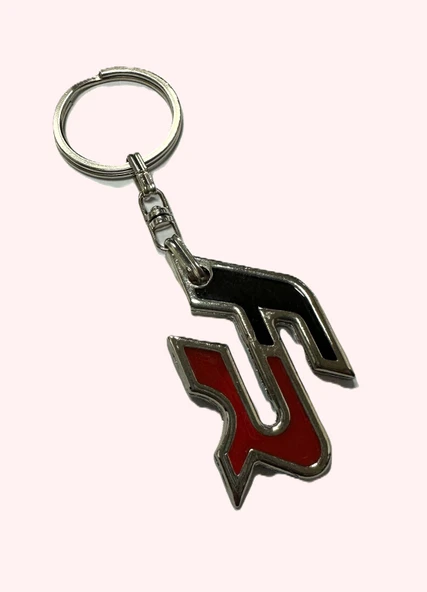 FR Kırmızı Siyah Logolu Metal Otomobil Anahtarlığı 1 ADET 1.KALİTE ürün görseli 1