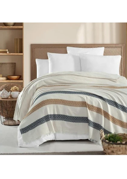 Schafer Home Wave 200x230 Çift Kişilik Pike-Ekru/Hardal ürün görseli 1