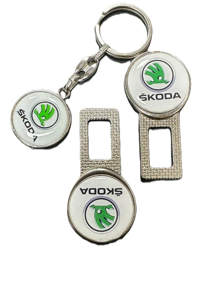 SKODA Uyumlu Ikaz Ses Metal Toka 2 Adet Anahtarlık 1 adet ürün görseli 1