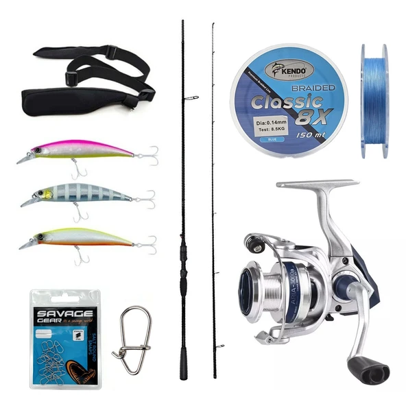 Yek Outdoor Spin Olta Seti Okuma Psycho Stick Game 243cm Ex-Fast 15-40gr 2 Parça Olta Kamışı&Okuma ARIA-3000a Olta Makinesi ürün görseli 1