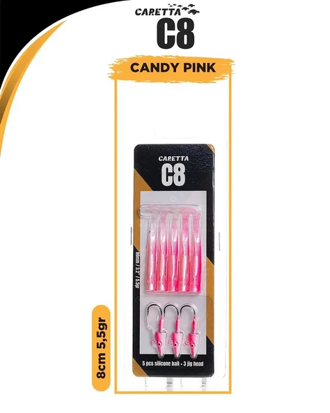 Caretta C8 8cm 5.5gr Lrf Silikon Yem - Resim 5