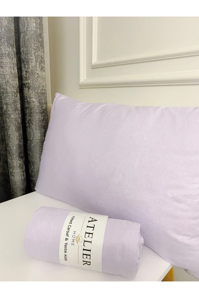 Atelier Home Çift Kişilik Battal Ranforce Lastikli Çarşaf Adet Yastık Kılıfı 180x200 ürün görseli 1