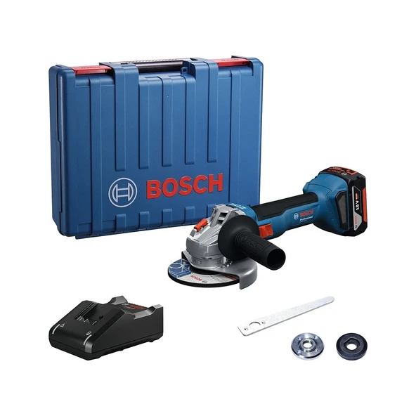 Bosch GWS 18V-8 4.0Ah Tek Akülü Taşlama Makinası ürün görseli 1