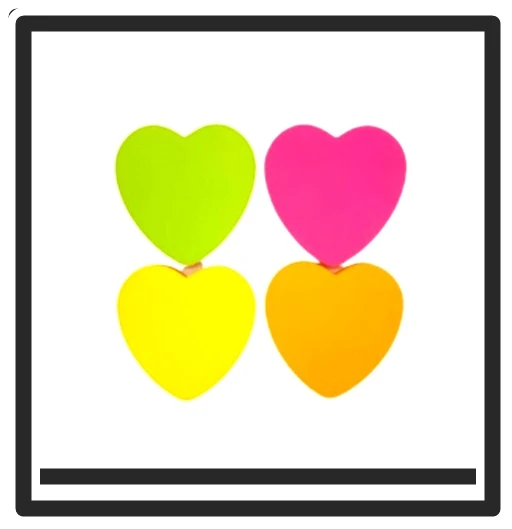 Fixpoint Kalp Postit - 4 adet ürün görseli 1