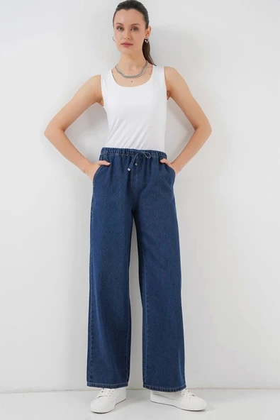 Geniş Paça Kot Pantolon 6706 - A.Lacivert ürün görseli 1