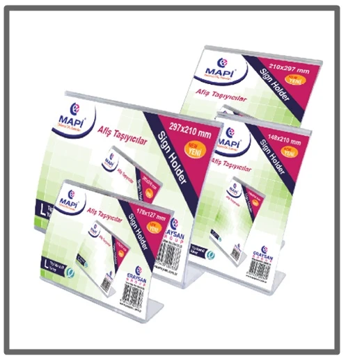 Mapi Afiş Taşıyıcı L Tip 75X53mm - 3 adet ürün görseli 1