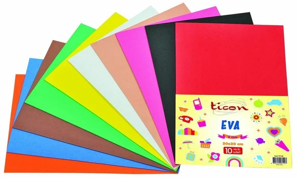 Ticon Eva A4 10Lu Düz Renkli eva - 3 paket ürün görseli 1