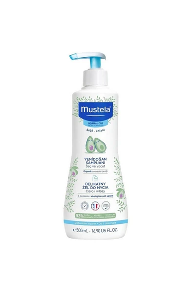 Mustela Gentle Cleansing Gel Yenidoğan Şampuanı 500 ml ürün görseli 1