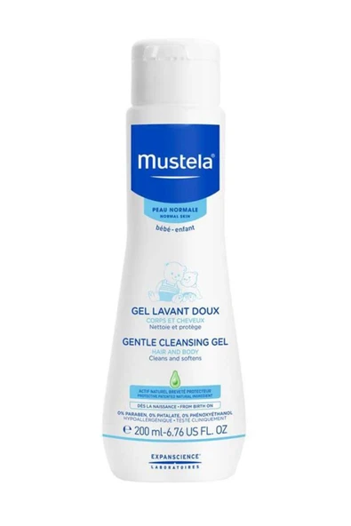 Mustela Gentle Cleansing Gel Yenidoğan Şampuanı 200 ml ürün görseli 1