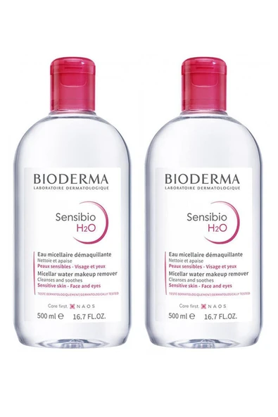 Bioderma Sensibio H2O Hassas Ciltler İçin Temizleme Suyu İkili Set 500 ml + 500 ml ürün görseli 1