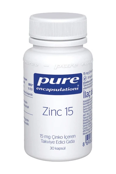 Pure Encapsulations Zinc 15 Mg 30 Kapsül ürün görseli 1