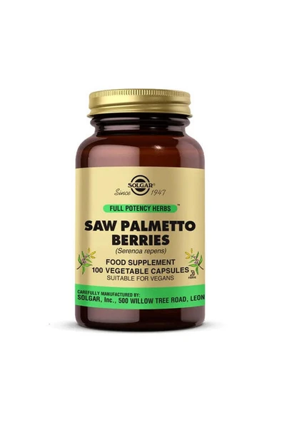 Solgar Saw Palmetto Berries 100 Kapsül ürün görseli 1