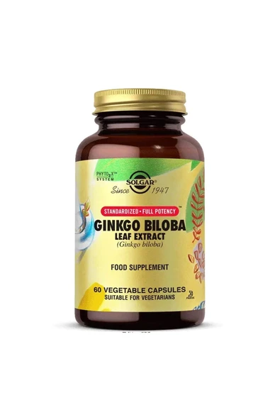 Solgar Ginkgo Biloba Leaf Extract 60 Kapsül ürün görseli 1