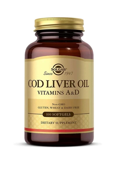 Solgar Cod Liver Oil 100 Yumuşak Kapsül ürün görseli 1