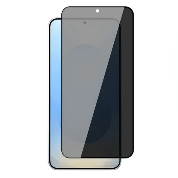 Gpack Samsung Galaxy S25 uyumlu Ekran Koruyucu Hayalet Temperli Cam Privacy Rika Siyah ürün görseli 1