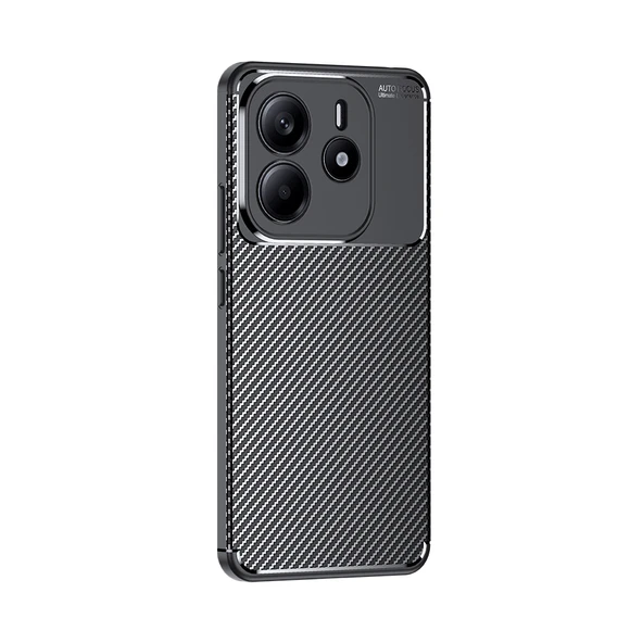 Gpack Xiaomi Redmi Note 14 uyumlu Kılıf Negro Karbon Görünümlü Silikon ürün görseli 1