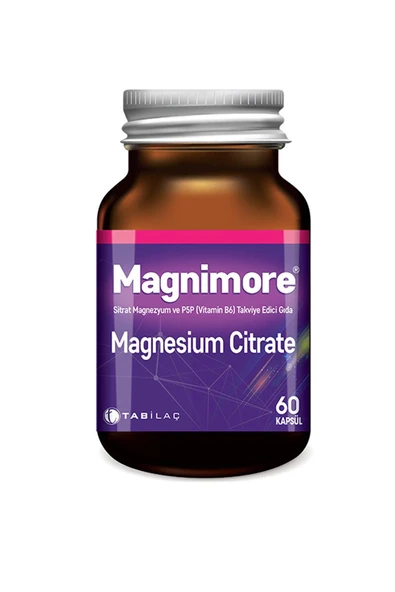 Magnimore Magnesium Citrate ve P5P (Vitamin B6) 60 Kapsül ürün görseli 1