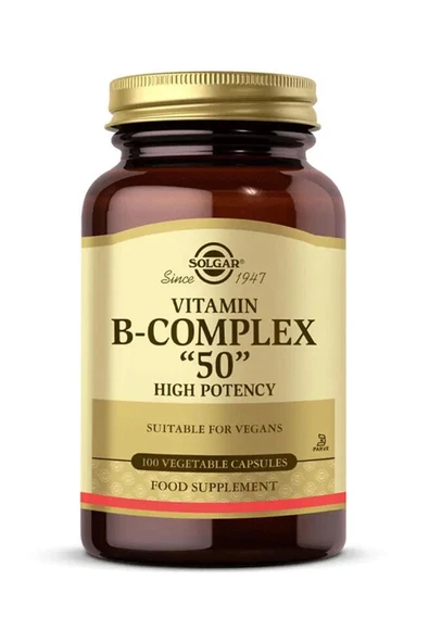 Solgar Vitamin B Complex 50 100 Bitkisel Kapsül ürün görseli 1