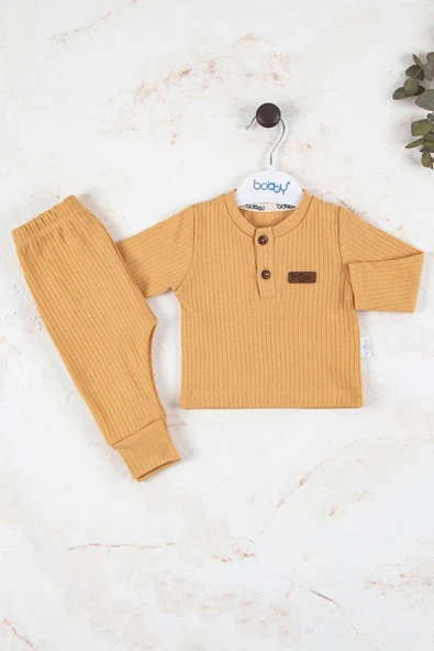 Çizgili Kumaş % 100 Pamuk 2'li Unisex Takım ürün görseli 1