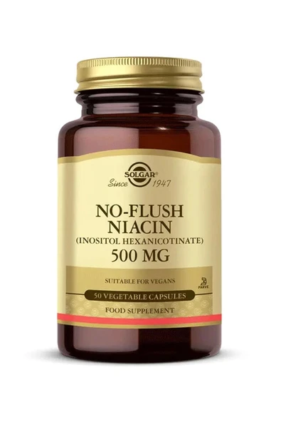 Solgar No Flush Niacin 500 mg 50 Kapsül ürün görseli 1
