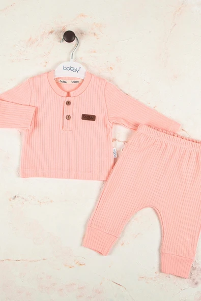 Çizgili Kumaş % 100 Pamuk 2'li Unisex Takım ürün görseli 1
