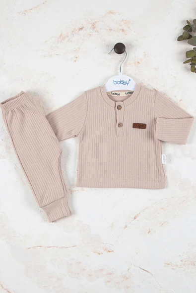 Çizgili Kumaş % 100 Pamuk 2'li Unisex Takım ürün görseli 1