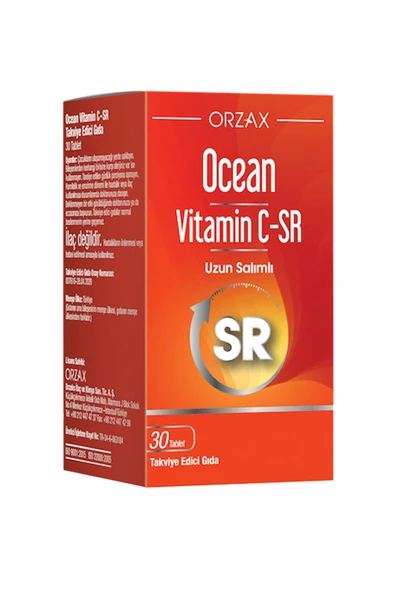 Orzax Ocean Vitamin C-SR 30 Tablet ürün görseli 1