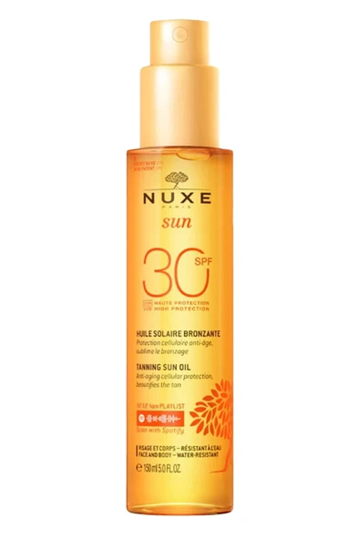 Nuxe Sun Huile Bronzante Haute Protection Spf30 150mL ürün görseli 1