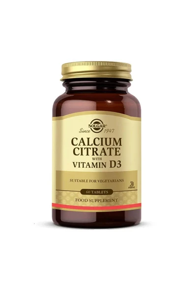 Solgar Calcium Citrate with Vitamin D3 60 Tablet ürün görseli 1