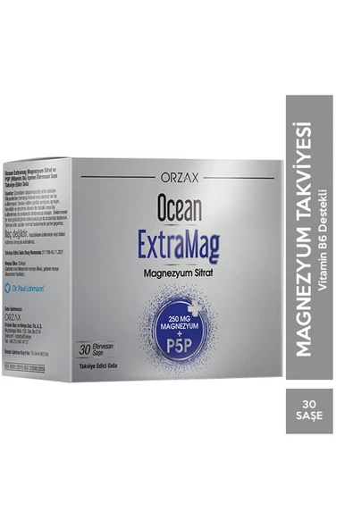 Orzax Ocean Extramag Magnezyum Sitrat Efervesan 30 Saşe ürün görseli 1
