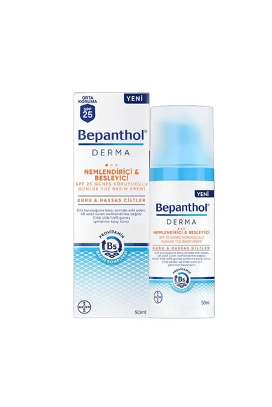 Bepanthol Derma Nemlendirici ve Besleyici SPF 25 Yüz Bakım Kremi 50 ml ürün görseli 1