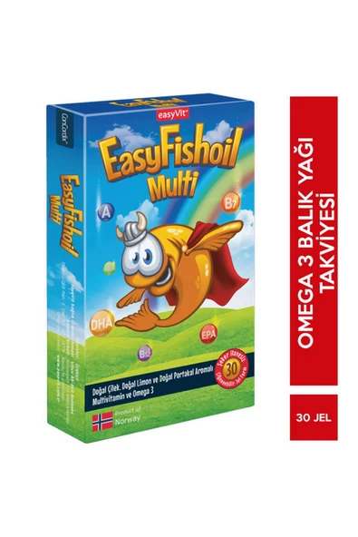 EasyVit Multi + Omega 3 Çiğnenebilir Tablet 30 Adet ürün görseli 1