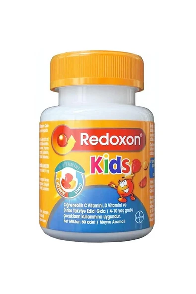 Redoxon Kids C Vitamini D Vitamini ve Çinko İçeren Çiğnenebilir Tablet 60 Adet ürün görseli 1