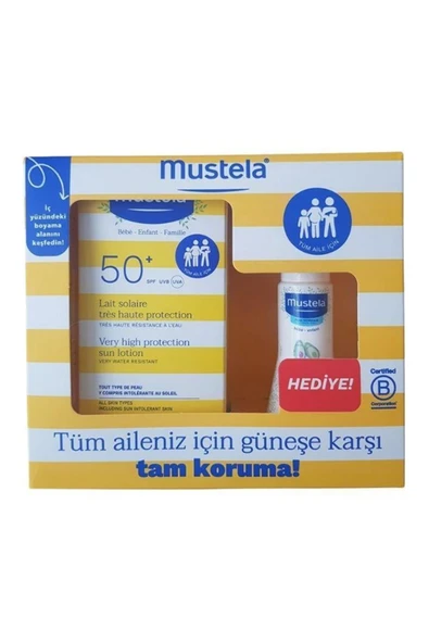 Mustela Very High Protection Sun Lotion Spf 50 100 ml + Hydra Bebe 50 ml ürün görseli 1