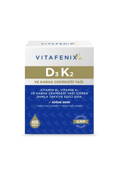 Vitafenix D3K2 400 Damla 20 ml ürün görseli 1