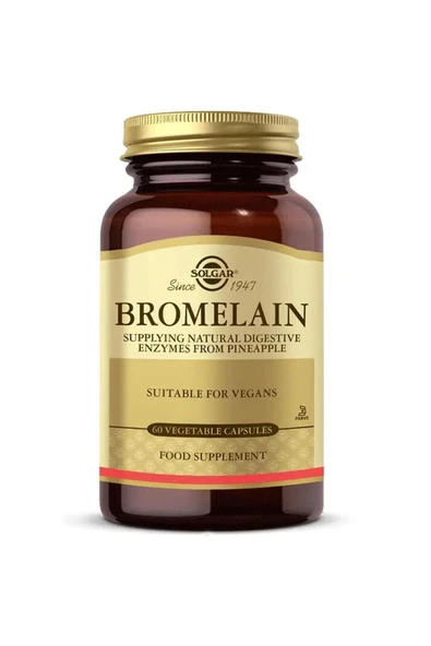 Solgar Bromelain 150 mg 60 Kapsül ürün görseli 1