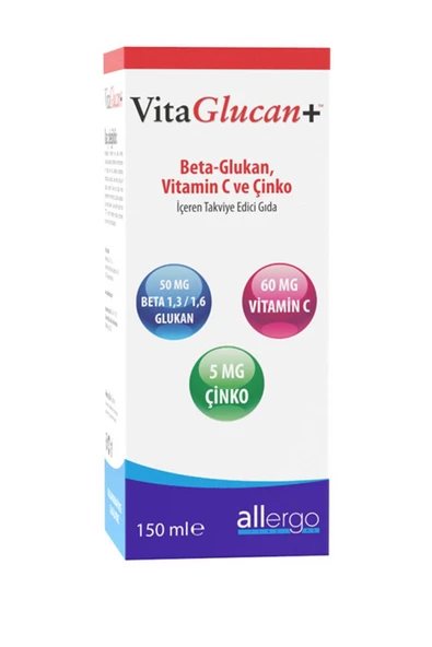 Allergo VitaGlucan Beta Glucan Vitamin Şurup 150 ml ürün görseli 1