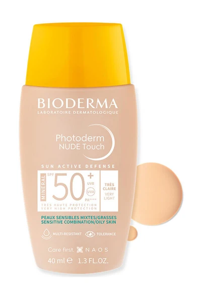 Bioderma Photoderm Nude Touch SPF50+ Very Light 40 ml ürün görseli 1