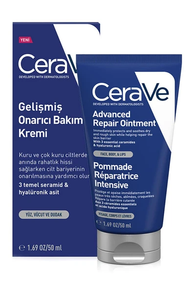 Cerave Kuru Ciltler İçin Gelişmiş Onarıcı Bakım Kremi 50 ml ürün görseli 1
