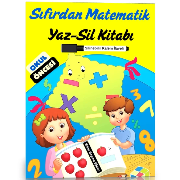 Sıfırdan Matematik YAZ-SİL Kitabı (3-7 Yaş) ürün görseli 1