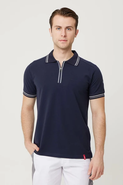 Asperula Polo Yaka T-Shirt - Fermuarlı, Nefes Alabilir, Şık ve Rahat Tasarım ürün görseli 1